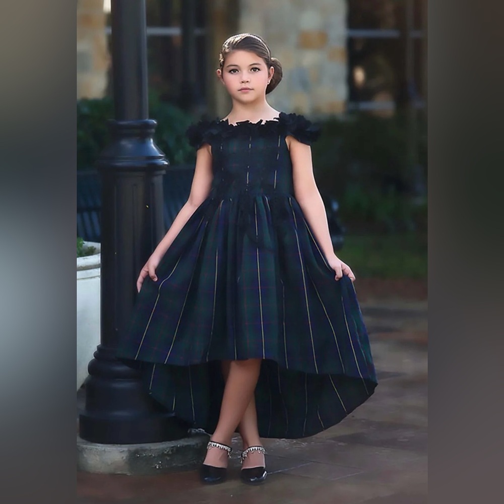 Trish Scully Elegant Plaid  Kids Dress
